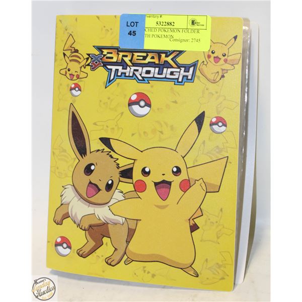 POKEMON FOLDER WITH POKEMON CARDS