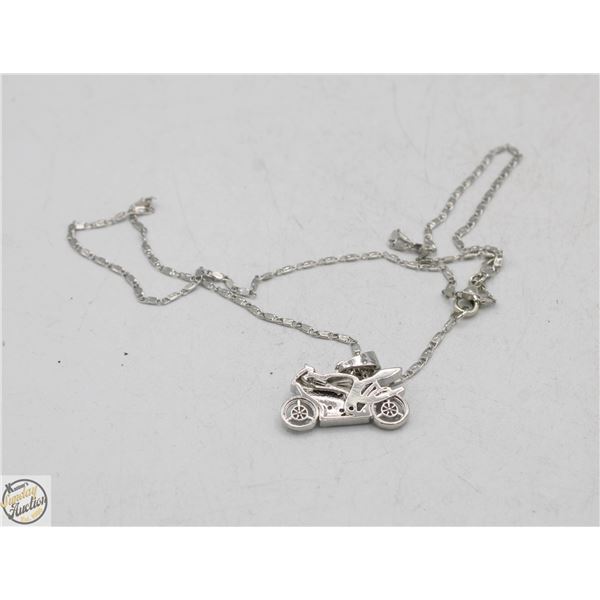 MOTORCYCLE PENDANT STYLE MEN'S NECKLACE