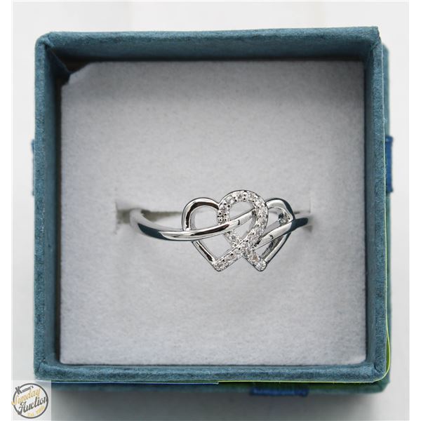 HEART SHAPED RHINESTONE TWO HEARTS BEATING AS ONE