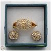 Image 1 : RHINESTONE RING, SZ 8 & CRYSTAL ACCENTS