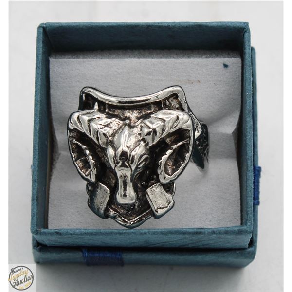 THE GOAT BIKER RING SZ 11