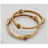 Image 1 : GOLD PLATED BANGLE/BRACELET SET