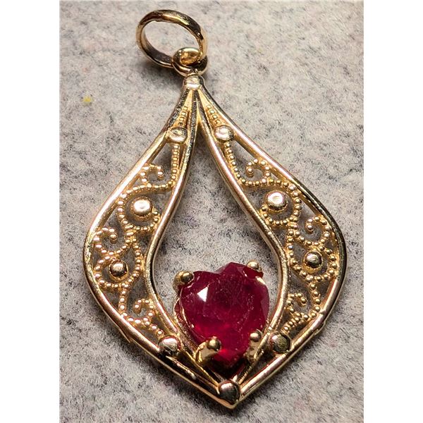 BZ2286-4D 10K RUBY 1CT PENDANT