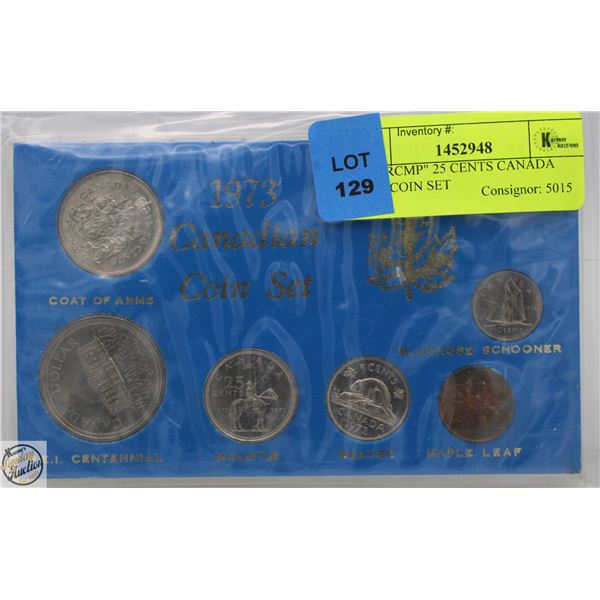 1973 "RCMP" 25 CENTS CANADA YEAR COIN SET