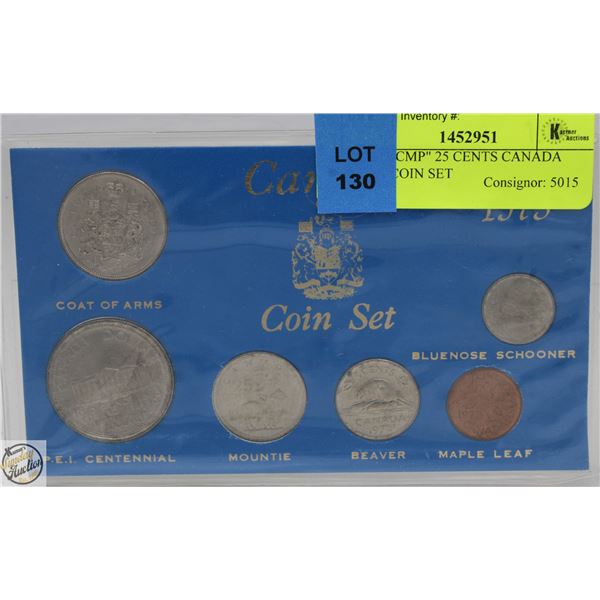 1973 "RCMP" 25 CENTS CANADA YEAR COIN SET