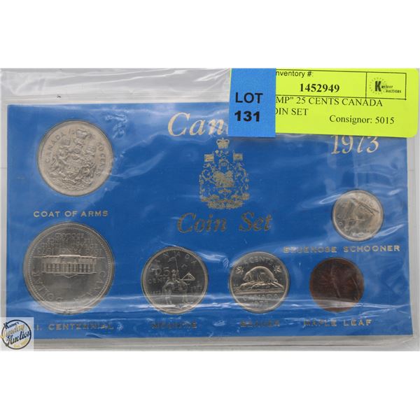 1973 "RCMP" 25 CENTS CANADA YEAR COIN SET