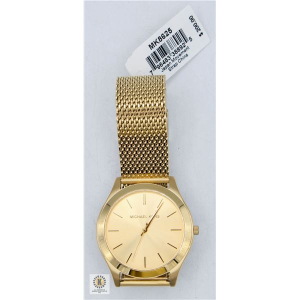 NEW MICHEAL KORS WOMENS SLIM RUNWAY THREE-HAND