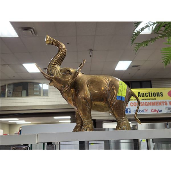 10" TALL BRASS ELEPHANT