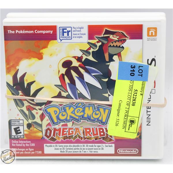 NINTENDO 3DS LOT OF 2 POKEMON