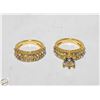 Image 1 : 2PCS ZIRCONIA RINGS SZ 7