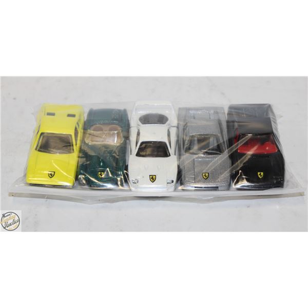 LOT OF 5 HOT WHEELS FERARRI CARS 1970S-1990