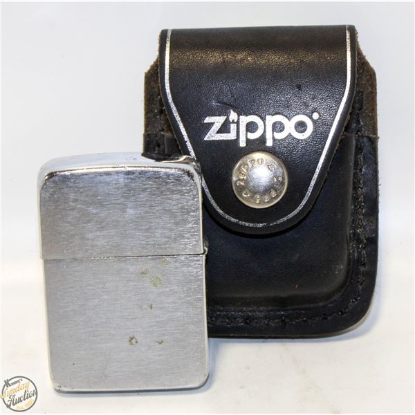 ZIPPO IN LEATHER CLIP ON CASE