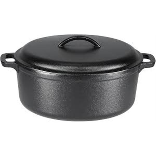 NEW WITH BOX AMAZON BASICS PRE-SEASONED CAST IRON