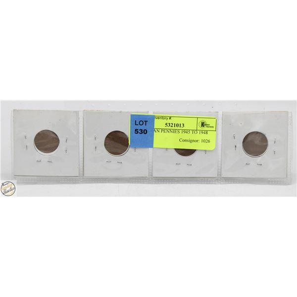 CANADIAN PENNIES 1945 TO 1948