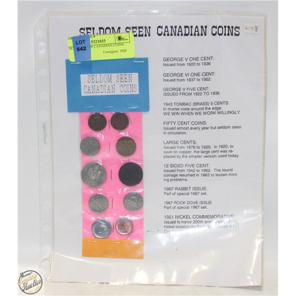 SELDOM SEEN CANADIAN COINS