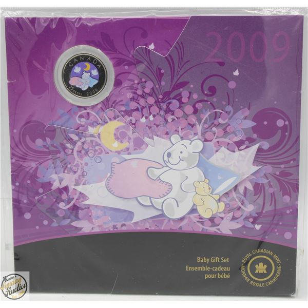 ROYAL CANADIAN MINT BABY GIFT SET 2009 QUARTER