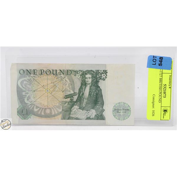 SIR ISAAC NEWTON BRITISH POUND