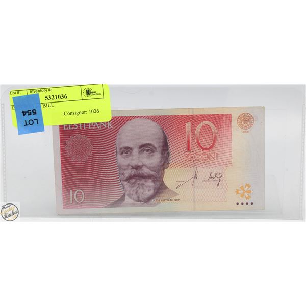 ESTONIA 10 BILL