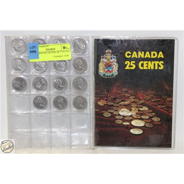 CANADIAN QUARTERS 1873 TO 1973