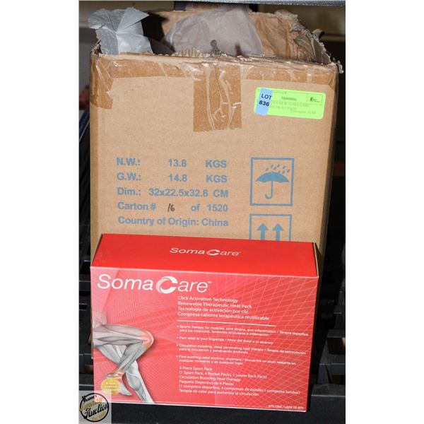 BOX WITH 6 NEW SOMA CARE REUSABLE HEAT PADS