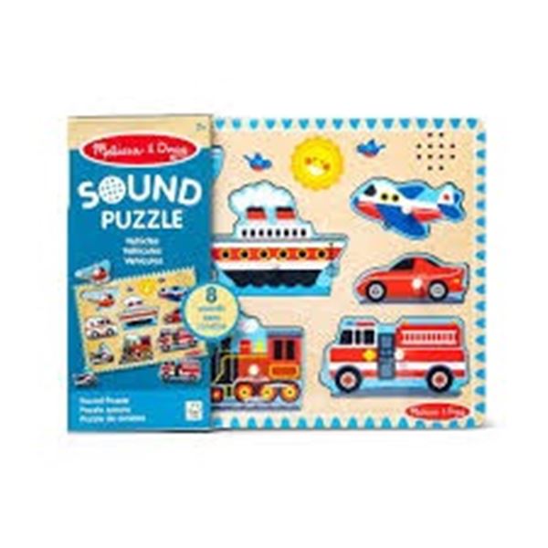 NEW WITH BOX MELISSA & DOUG SOUND PUZZLE VEHICLES