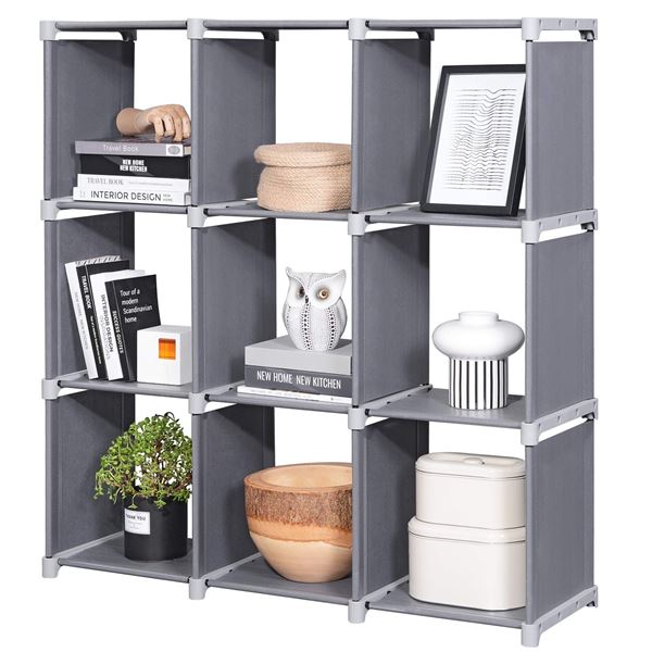 NEW SONGMICS 9-CUBE DIY STORAGE CUBES GRAY