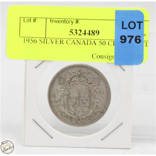 1956 SILVER CANADA 50 CENT PIECE