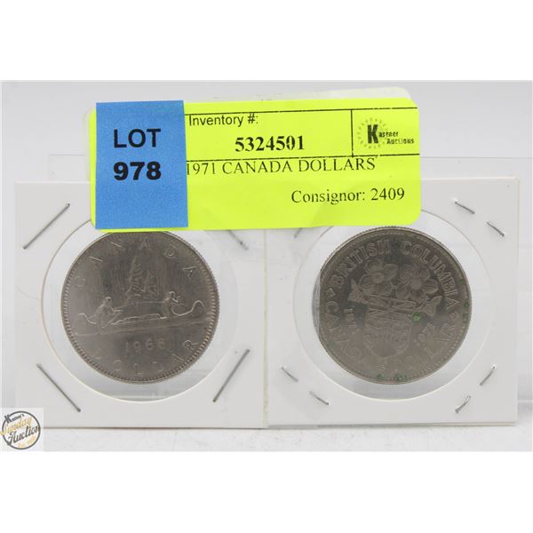 1968 & 1971 CANADA DOLLARS