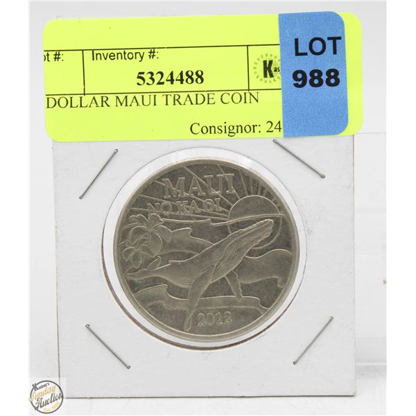 2 DOLLAR MAUI TRADE COIN