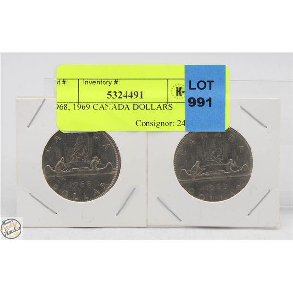 1968, 1969 CANADA DOLLARS