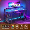 Image 4 : BRAND NEW ROLANSTAR COMPUTER DESK WITH POWER