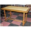 Image 1 : VINTAGE OAK WOOD TABLE/DESK