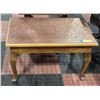 Image 1 : OAK SIDE TABLE WITH HAMMERED COPPER TOP