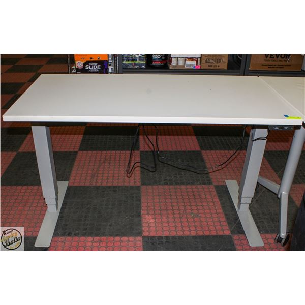 WHITE DESK WITH POWER BAR 29.5 " X 24" X 48"