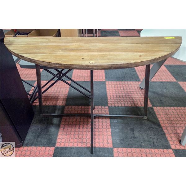 HALF MOON SIDE TABLE H-32" W-15.75" L-47"