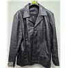 Image 1 : BLACK LEATHER MEN'S JACKET - SIZE XXL