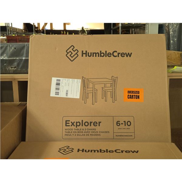 NEW HUMBLECREW EXPLORER KIDS WOODEN TABLE+2 CHAIRS