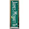 Image 1 : VINTAGE JAMES MOWATT TRAIL STREET SIGN 12" X 37"