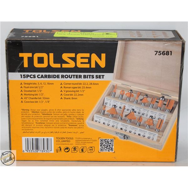 NEW TOLSON 15 PC CARBIDE