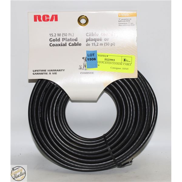 RCA GOLD PLATED COAXIAL CABLE 50FT NEW