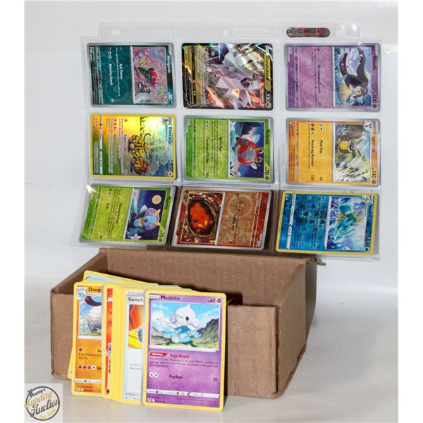 FLAT WITH 250 LOOSE POKEMON CARDS, SHEET OF