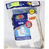 Image 1 : WHITE CREW SOCKS 12-16 SIZE 6-PACK FRUIT OF THE