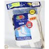 Image 1 : WHITE CREW SOCKS 12-16 SIZE 6-PACK FRUIT OF THE