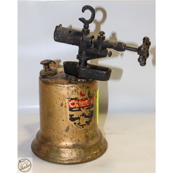 ANTIQUE COLEMAN BRASS SOLDERING TORCH