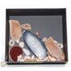 Image 1 : 42PCS GENUINE AGATE GEMSTONE SLICES ALL TOGETHER