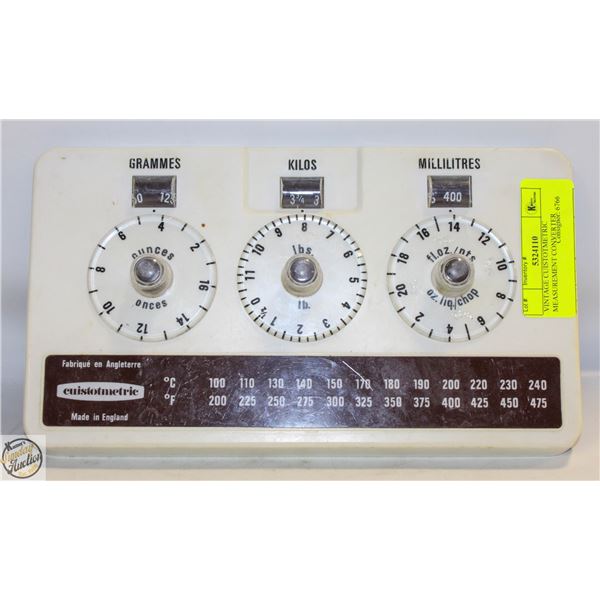 VINTAGE CUISTOTMETRIC MEASUREMENT CONVERTER