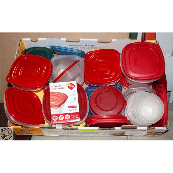 LOT OF NEW + USED TUPPERWARE