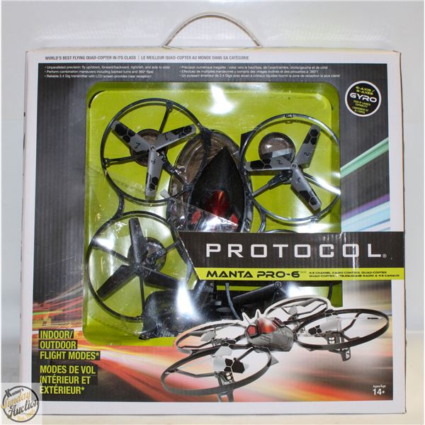 NEW PROTOCOL MANTA PRO-6 GYRO, FLYING QUAD COPTER