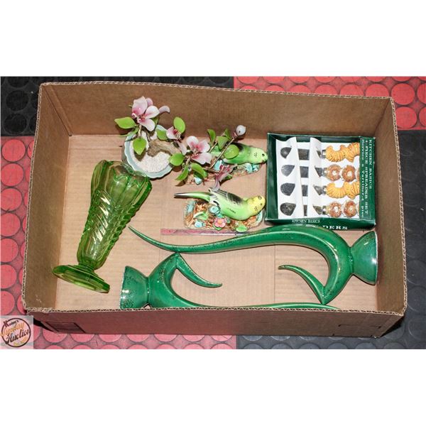 FLAT WITH GEMSTONE BONSAI TREE, JAPANESE