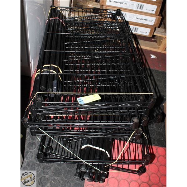 UNASSEMBLED 9 TIER BLACK RACK